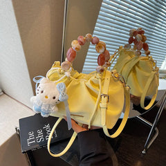 Beaded Handle Glossy Mini Bucket